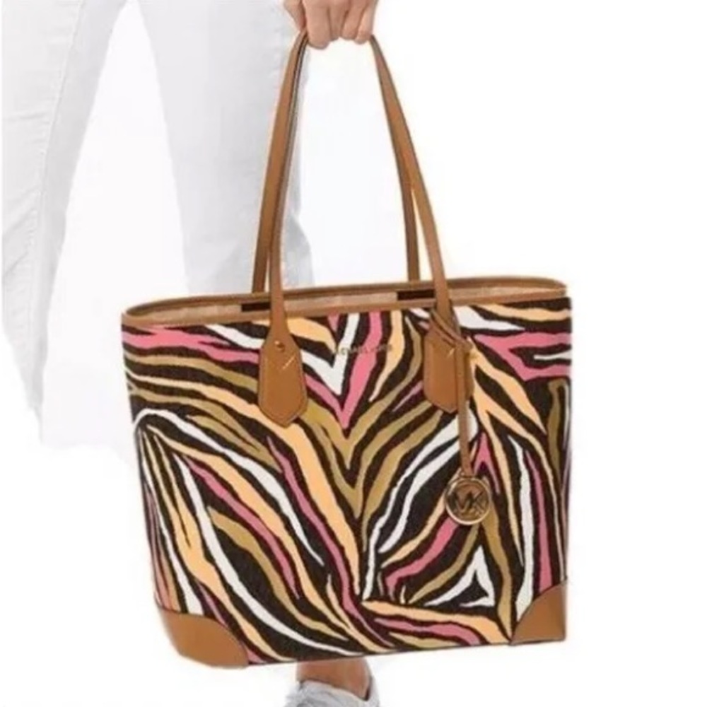 NWT Michael Kors EVA Tote - Zebra print